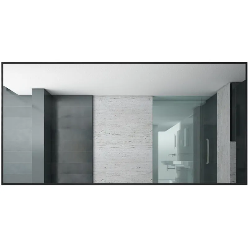 Specchio Concave 120 x 60 cm Badplaats Nero - Specchio da bagno