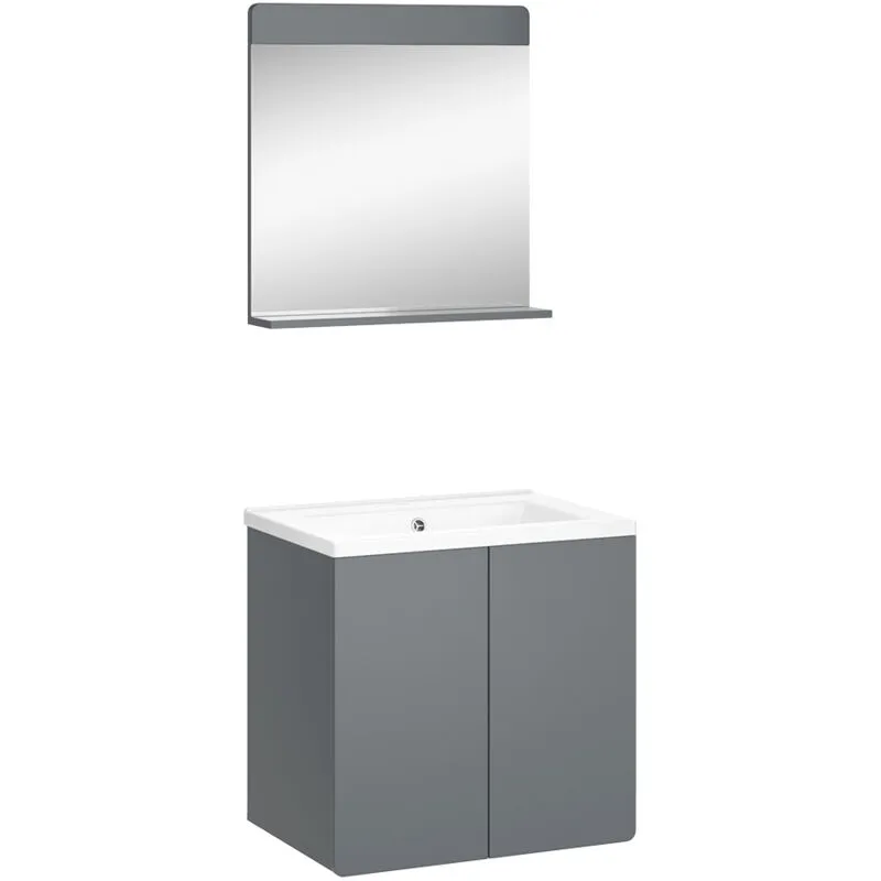 Set di mobili da bagno Izan, Grigio, 2 parti 