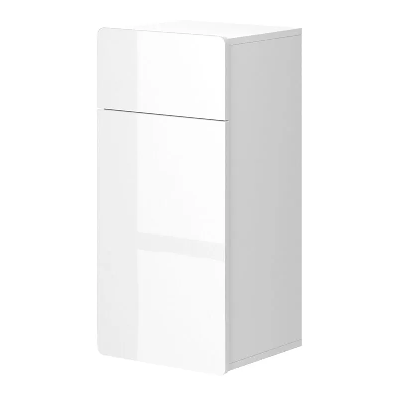 Mobiletto bagno Izan, Bianco, 36.6 x 76.6 cm con cassetto e anta 