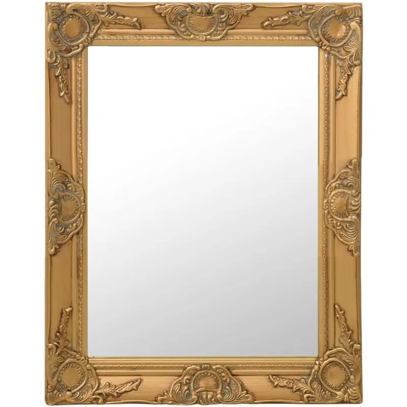 Specchio da Parete design anticato Stile Barocco cornice ornamentale 50 x 60 cm vari colori colore : oro