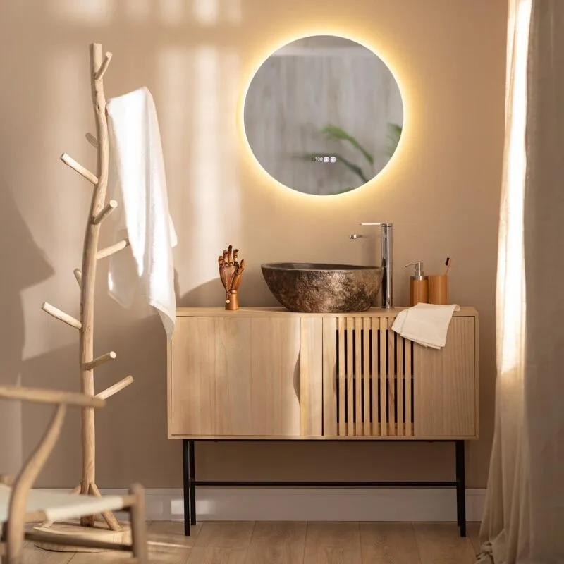 Specchio da Bagno con Luce led e Antiappannamento Ø60 cm Big Volpe Selezionabile (Caldo-Naturale-Freddo)