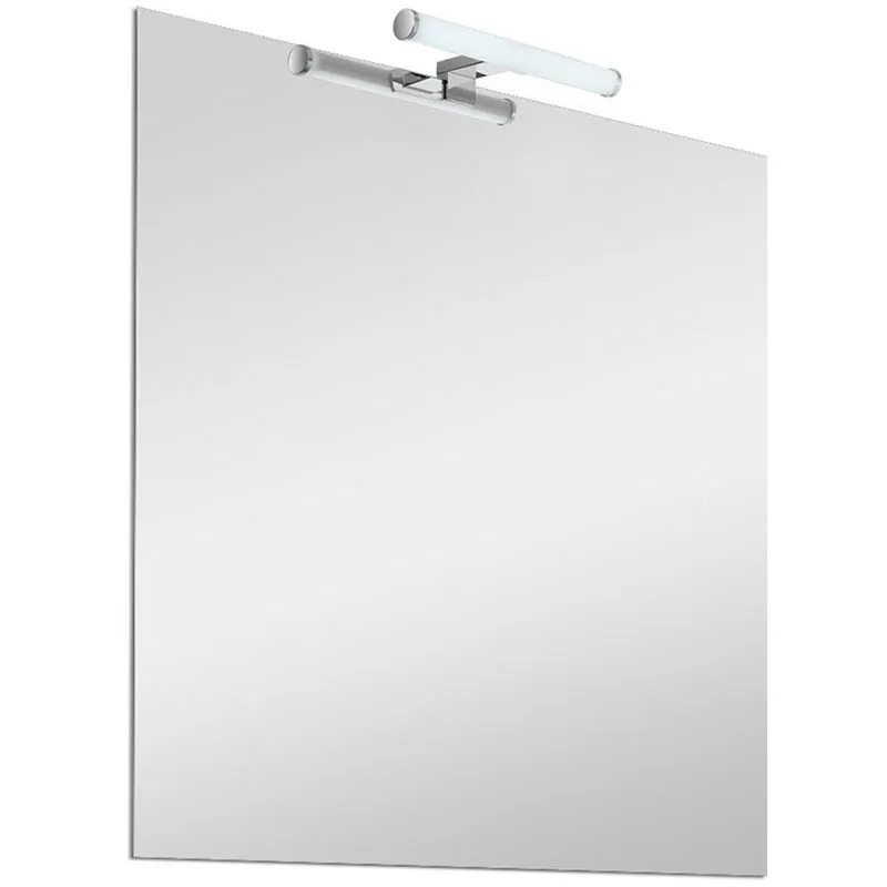 Specchio bagno 60x80 cm reversibile con luce led naturale