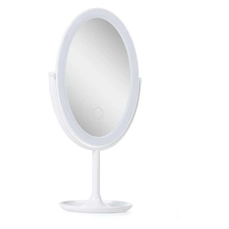 Specchio per il trucco illuminato led 4200ºK Ø14,5Cm Ricaricabile-Regolabile bianco40.000H [SUN-ESLED-02-W]