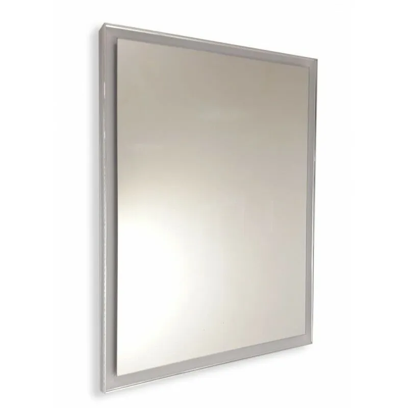 Specchio personalizzato su misura con cornice scavata cromata fino a 140 cm fino a 90 cm fino a 140 cm fino a 90 cm