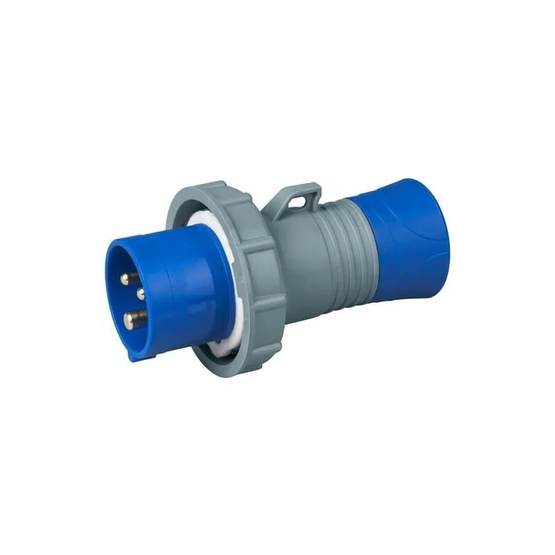 Spina industriale 230V, 2P+T, 32A, IP67, blu Rosi 1008413