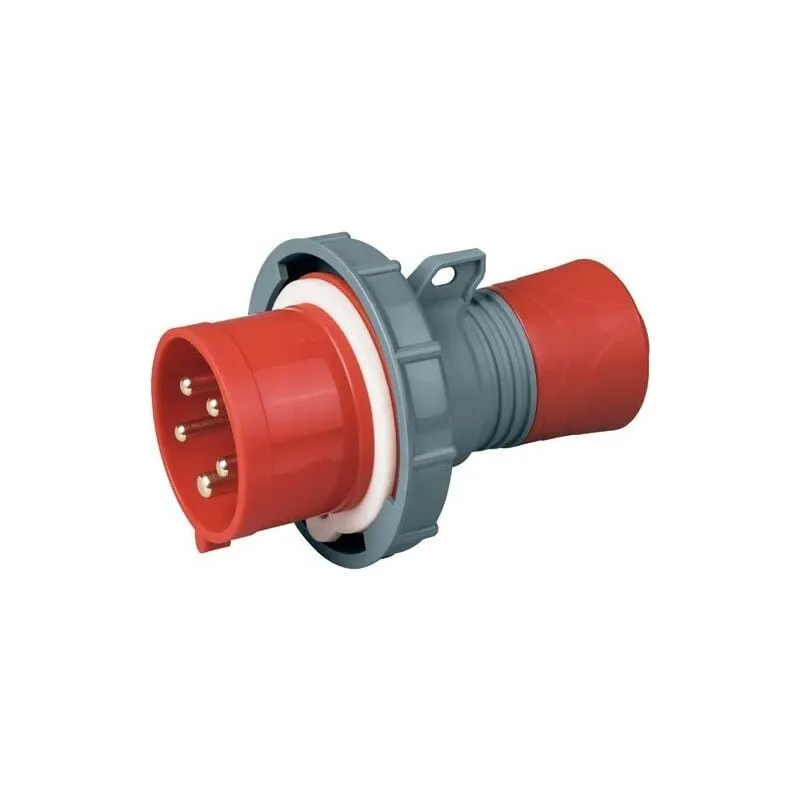 Rosi - Spina industriale 380V a cablaggio rapido, 3P+N+T, 16A, IP67, rosso 1008215R