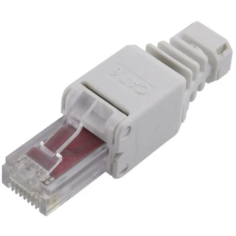 Spina RJ45, cat 6 Spina dritta Numero di poli 8 Grigio 1 pz. - Tru Components