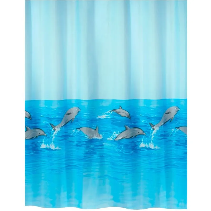 Nemo Acqua Textile - Tenda da doccia in poliestere, 180 x 200 cm, turchese - Spirella