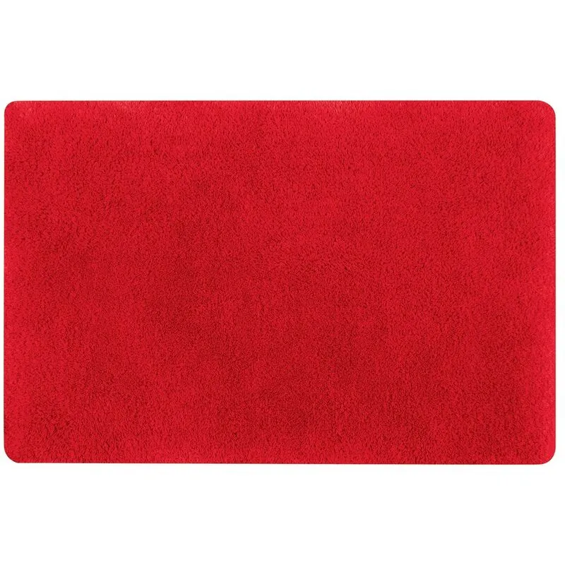 Collection Fino, Tappetino da Bagno, 100% Poliestere e Microfibra, Rosso, 60 x 90 - Spirella