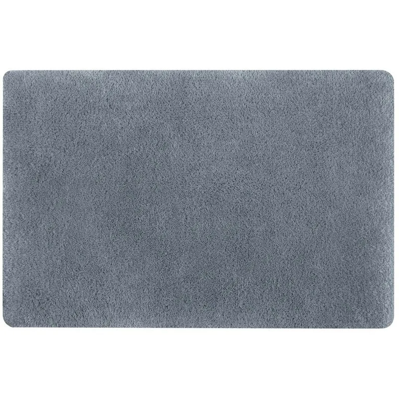 Tappetino da bagno Fino Supersoft a pelo lungo, lavabile, antiscivolo, 50 x 80 cm, grigio - Spirella