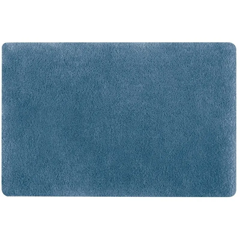 Spirella - Tappetino da bagno "Fino Supersoft, a pelo lungo, lavabile, antiscivolo, 40 x 60 cm, colore: Blu