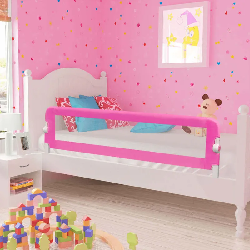 Barriera di Sicurezza per Letto Bambino 150 x 42 cm Rosa - Vidaxl