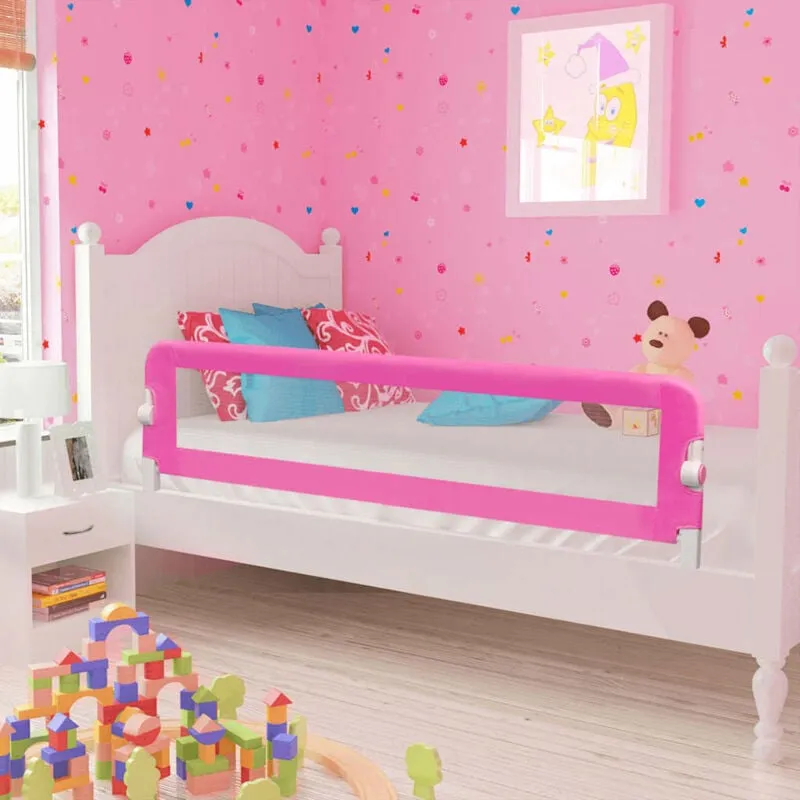 Sponde Letto per la Sicurezza dei Bambini 2 pz Rosa 150x42 cm - Vidaxl