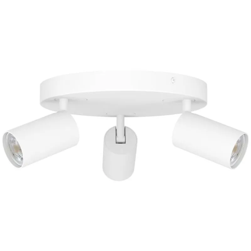 Spot Moderno Telimbela z In Acciaio Bianco 3 Luci Gu10 4,9W Ip20