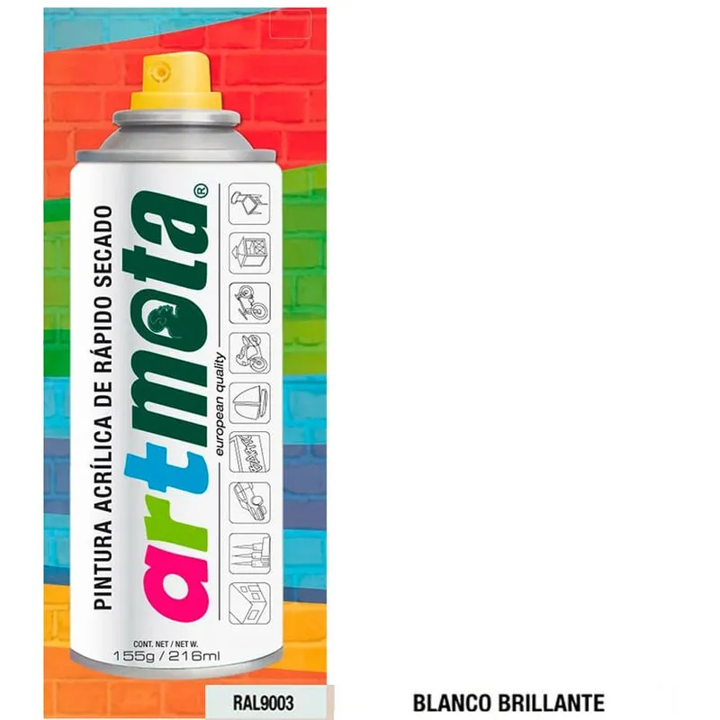 Spray bianco ral 9003 216ml mota la05