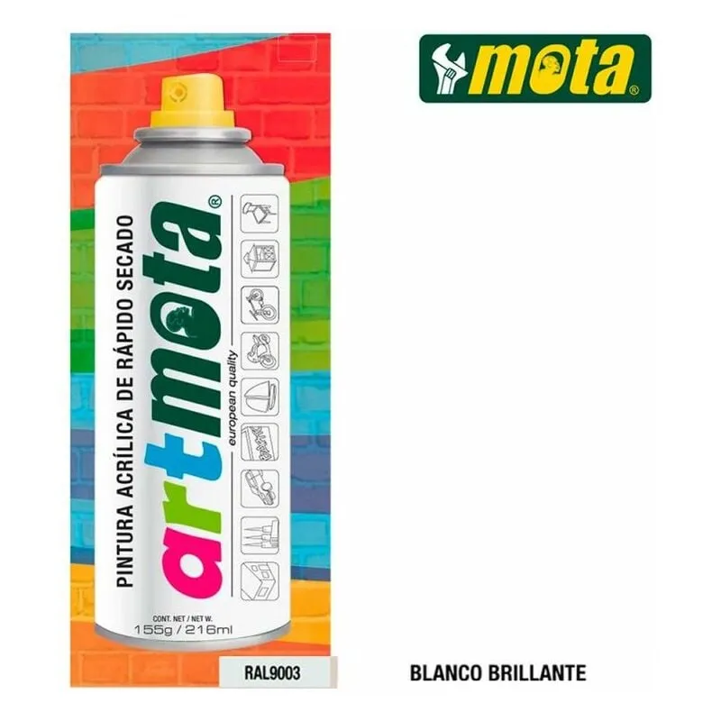 Spray Bianco Opaco RAL9003 216ml LA05 mota