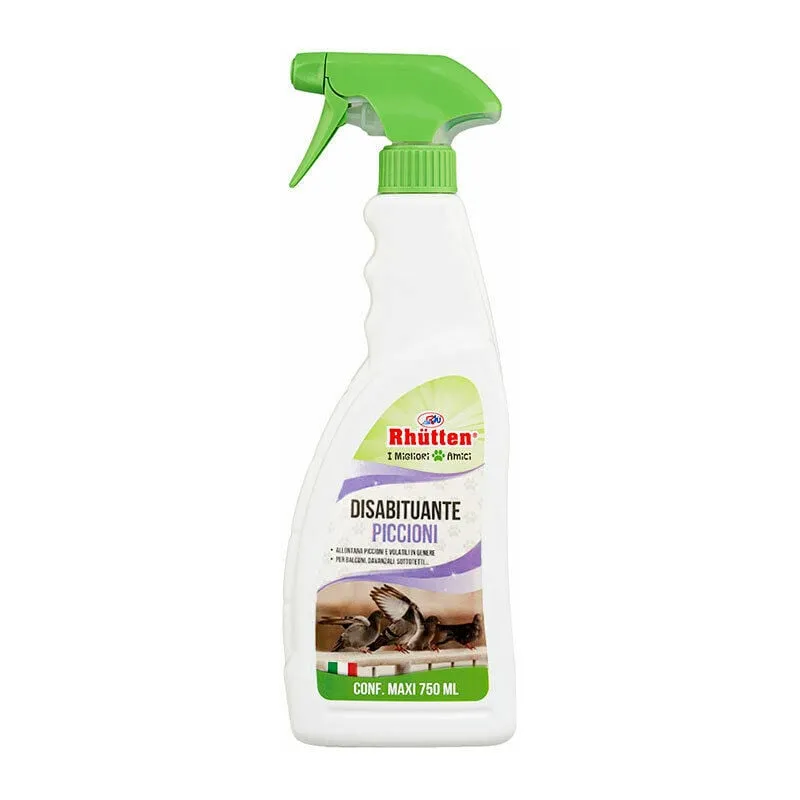 Rhutten - spray prodotto disabituante repellente per piccioni e volatili balcone 750ML