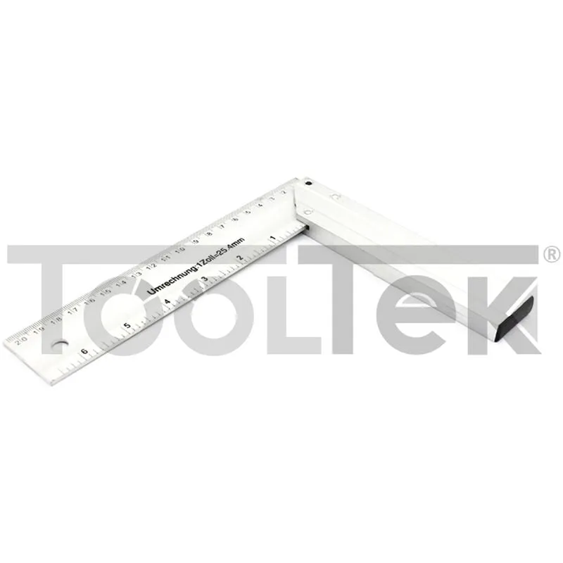 Tooltek - squadra angolare in alluminio 30cm 90° falegname fissa