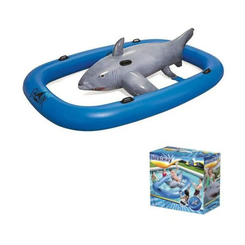 41124 galleggiante da piscina e da spiaggia Nero, Blu, Grigio Vinile Gonfiabile cavalcabile - 