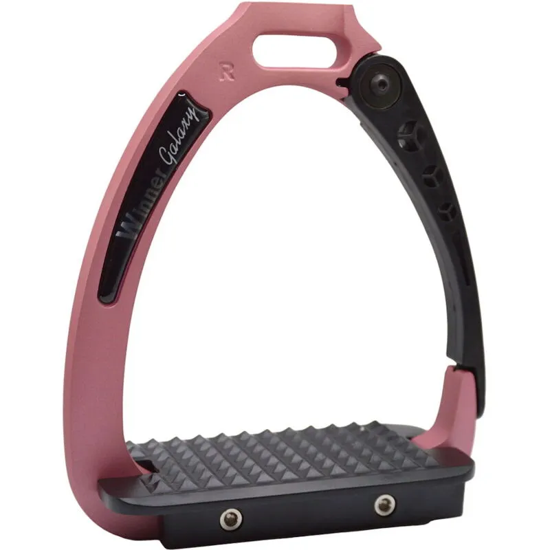 Staffe di sicurezza modello Galaxy in pregiato alluminio con elegante finitura opaca base 12 cm - Rosa