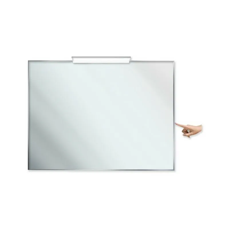 Star feel - specchio bagno con interruttore touch e lampada led, dimensioni 90x70cm con interruttore touch