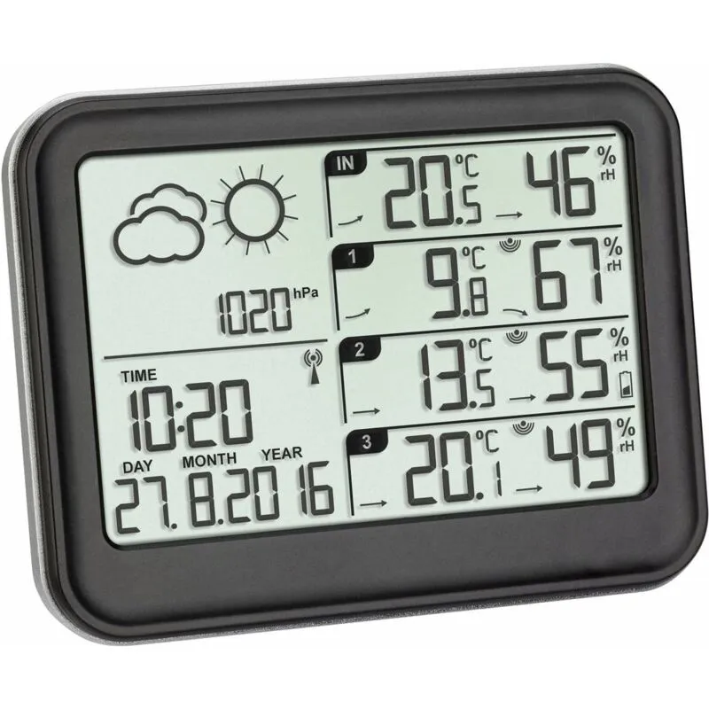 View 35.1142.01 Stazione meteo digitale senza fili Numero di sensori max. 3 - Tfa Dostmann