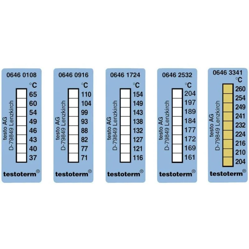 Testo - term Strisce termometriche 204 fino a 260 °c