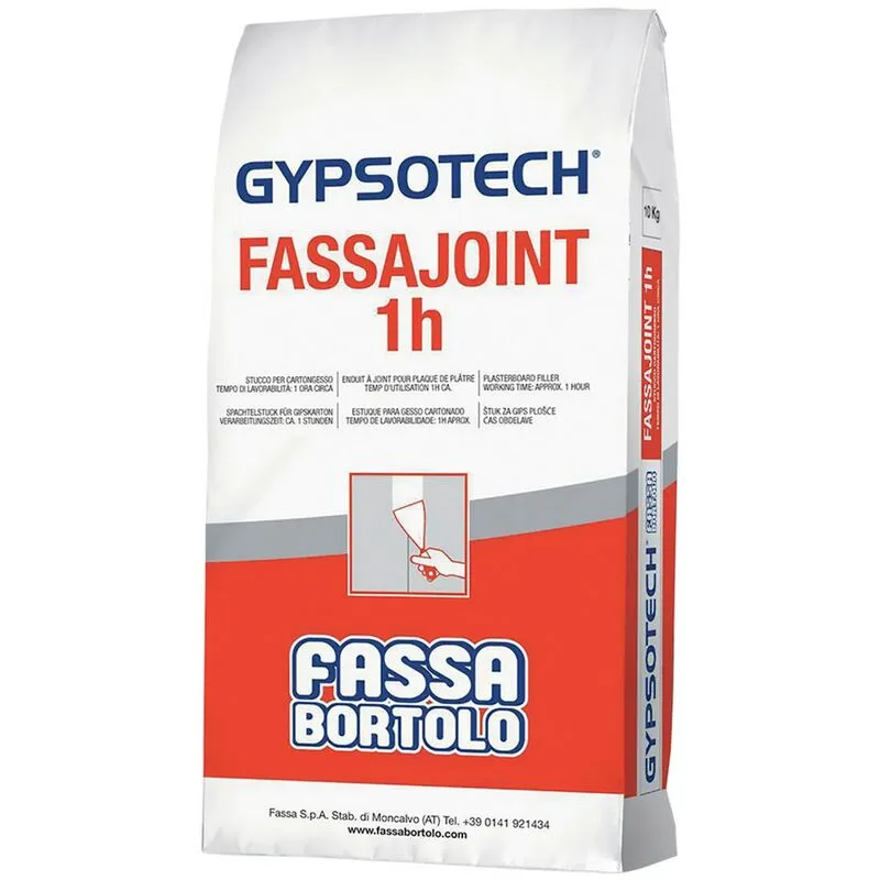 Stucco in polvere per cartongesso 'fassajoint 1 h' kg. 10