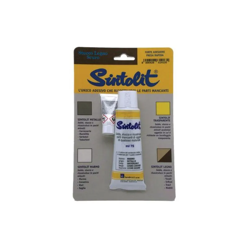 Bandini - Stucco legno fai da te self sintolit scuro ml 75 (2 pezzi)