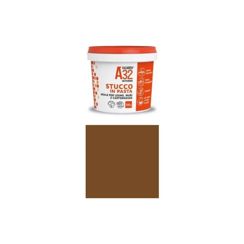 Stucco pasta legno a32  rasaben mogano kg 0,5 (6 pezzi) 