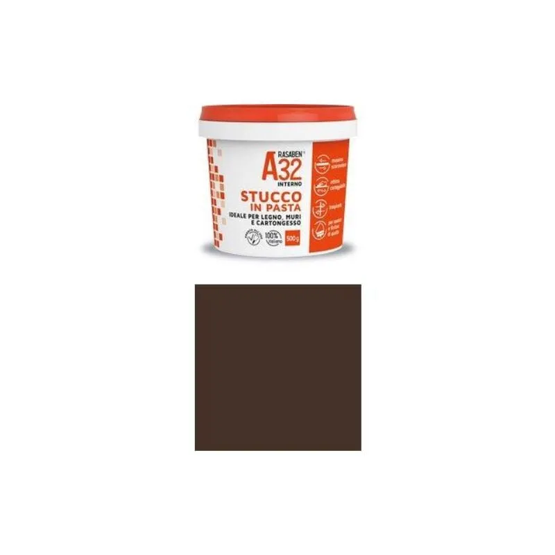 Stucco pasta legno a32  rasaben wenge' kg 0,5 (6 pezzi) 