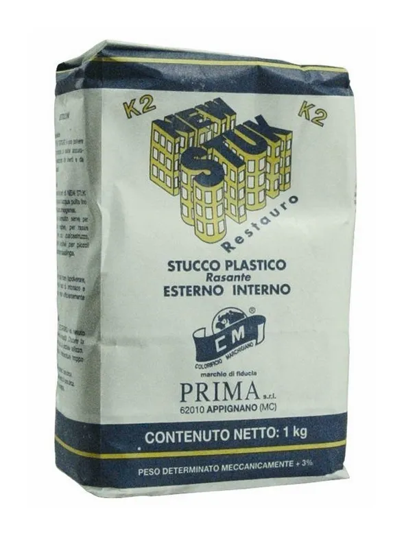 Stucco Plastico Rasante in Polvere New Stuk per Uso Esterno 5 Kg