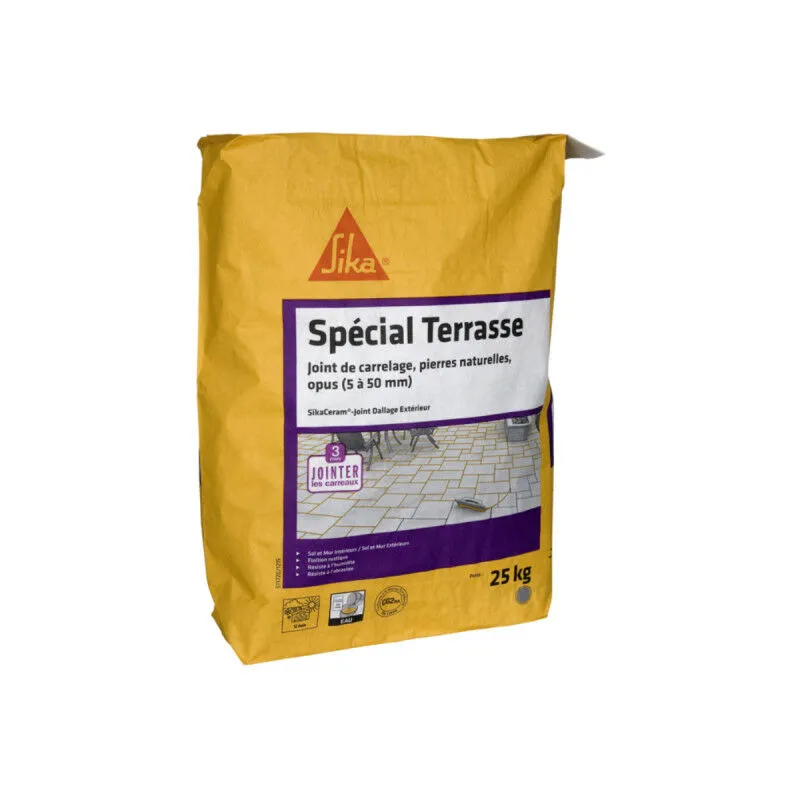 Sika - Stucco speciale per terrazze Ceram - Tonalità pietra - 25kg - 504039 - Ton pierre