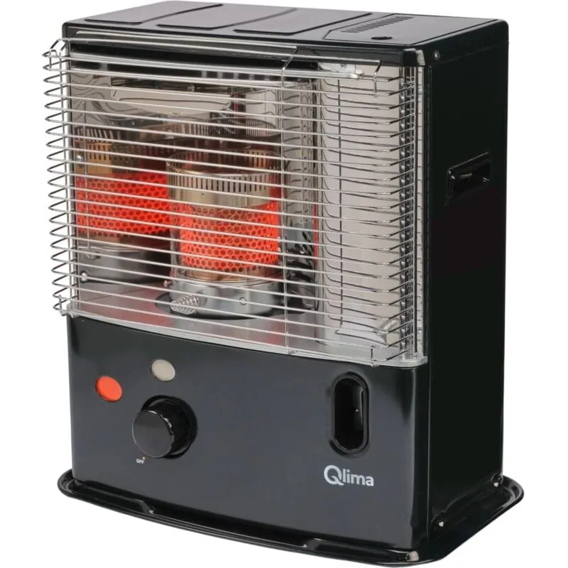 Qlima - stufa a combustibile liquido 'r3224x' nero 2,4 kw