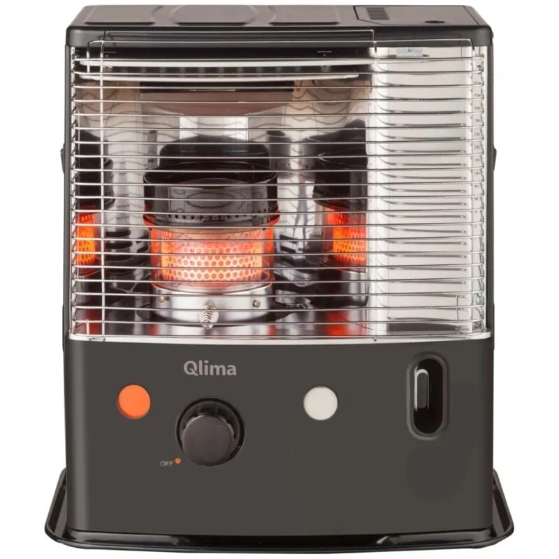 Qlima - stufa a combustibile liquido portatile 'r 4224 s-tc-2' nero 2,4 kw