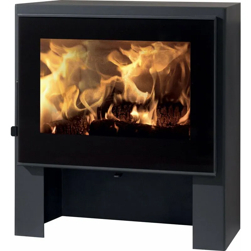 Stufa a Legna 6,7 kW 69,5x64x40 cm Naxos Nera