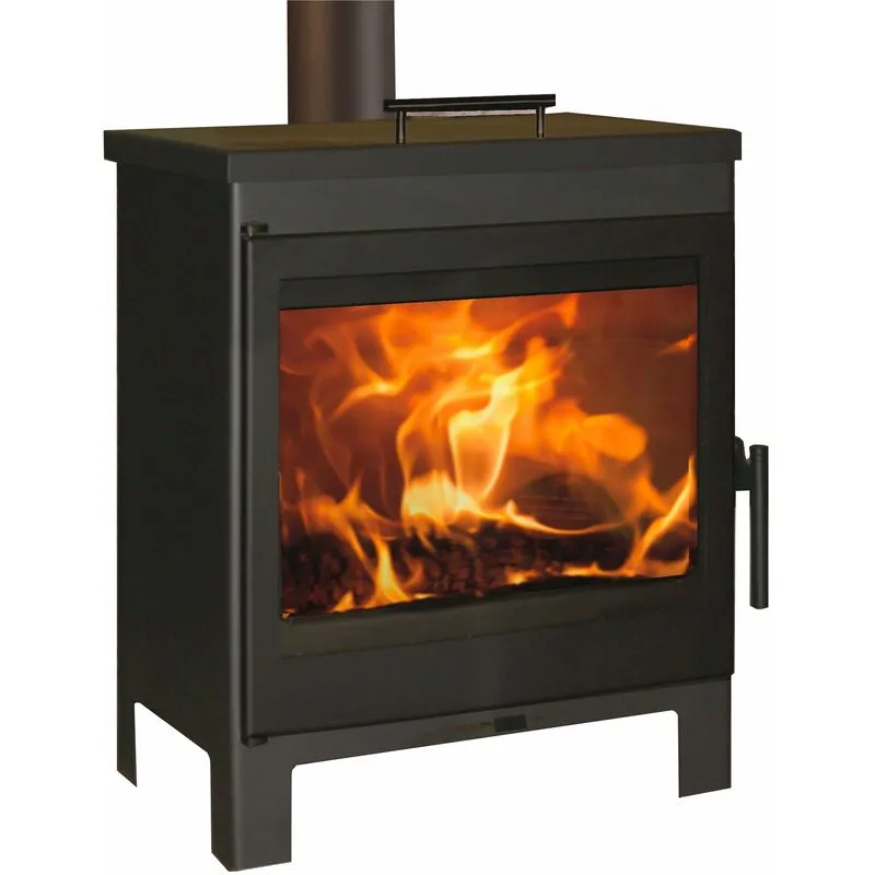 Stufa a Legna 8 kW 72,6x53,7x47,7 cm Dover Nera