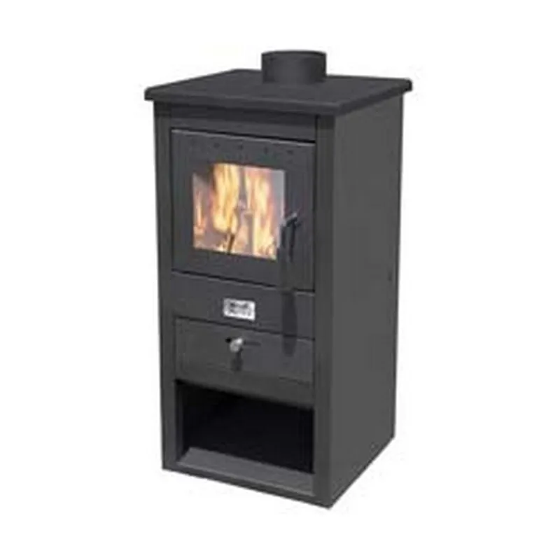 Stufa A Legna Athena 13 Kw Nera - Misure Cm.44x45x94h. - Peso Kg.55