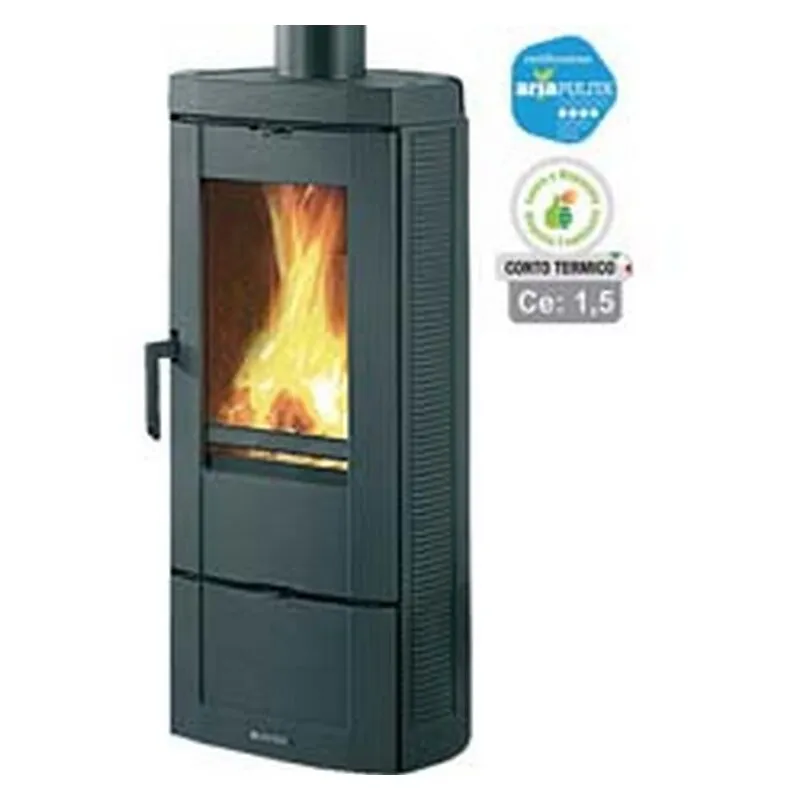 Nordica - stufa a legna candy 4.0 6,2 kw nero antracite (conto termico) - misure CM.40,4X39,7X89,0H. - peso KG.85