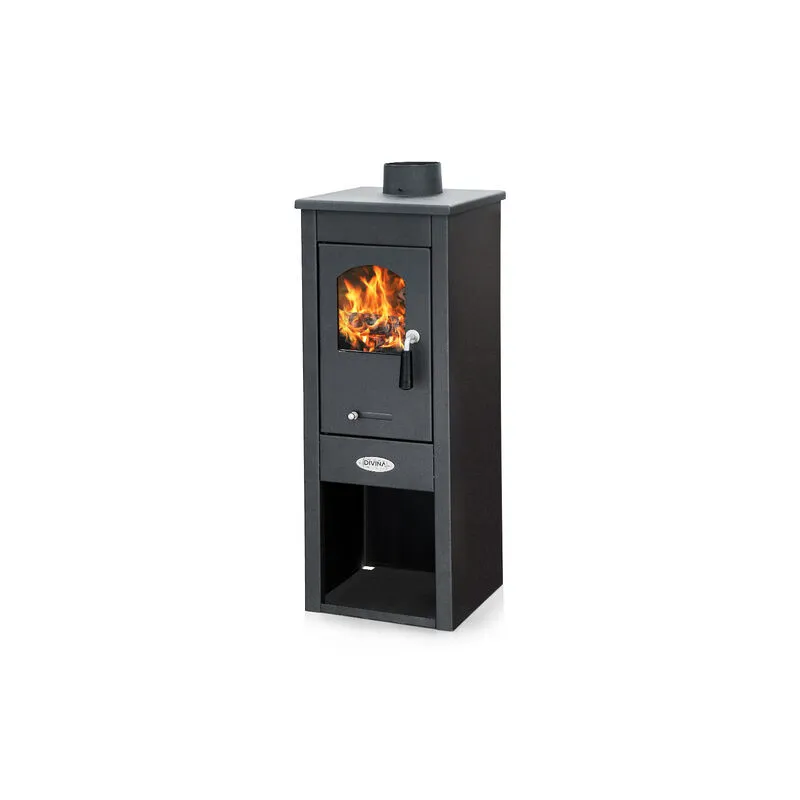 STUFA A LEGNA MARTA 5-7 KW Nero antracite