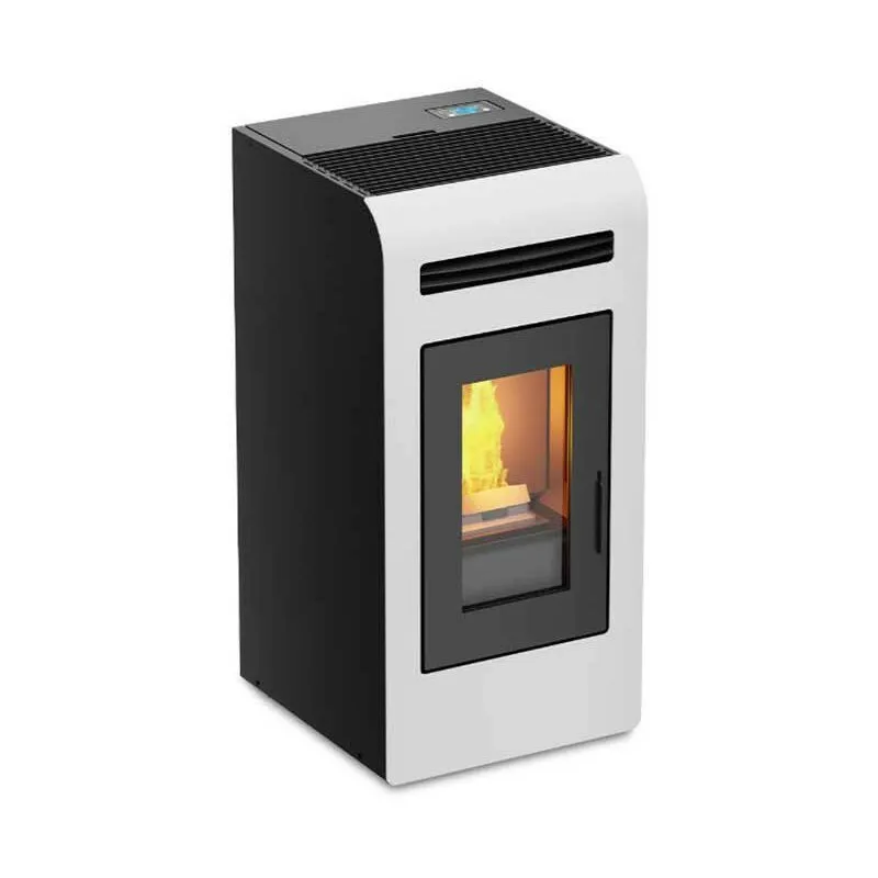 Foco - Stufa a Pellet Bianco - Mod. Cayenne 10 - Classe Energetica a+ - Cassetto Cenere Spazioso e Rimovibile