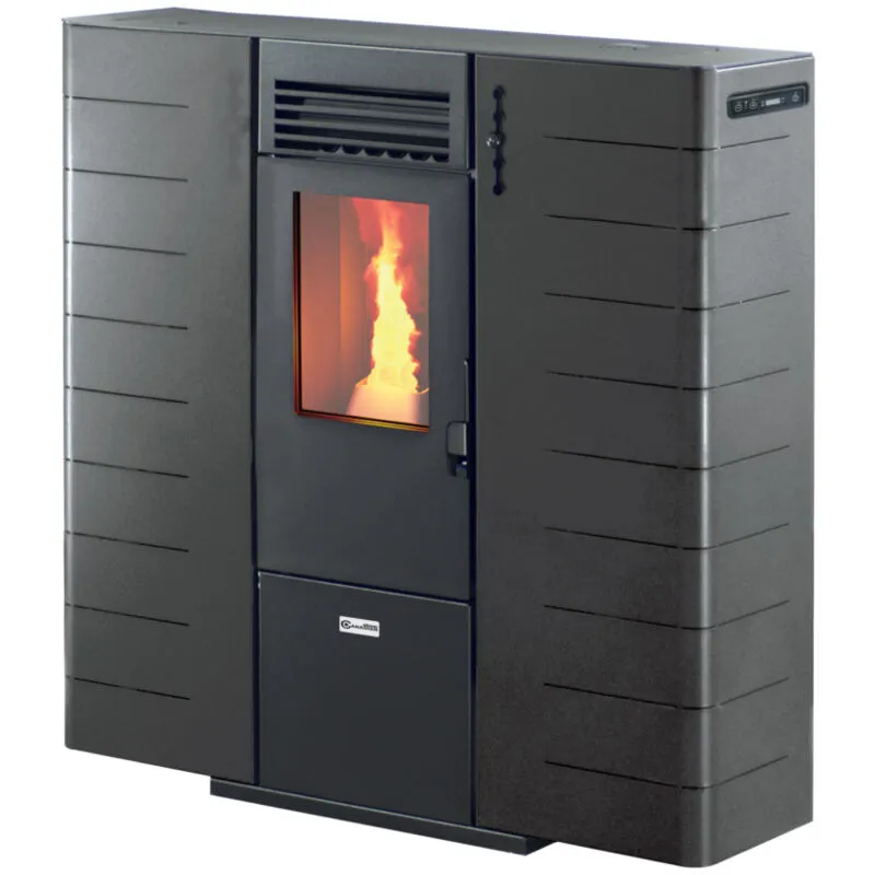 Canadian Stove - stufa a pellet slim canalizzata 'slim 10c' grigio puntinato 9,01 kw