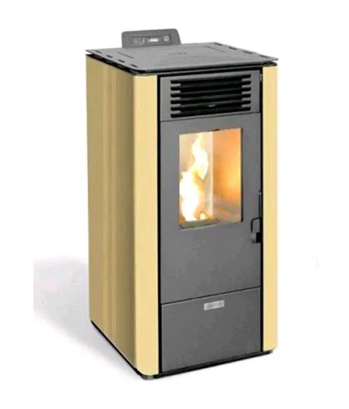 Stufa a pellet 7KW Maurer modello 8 colore crema 47x47x90H cm