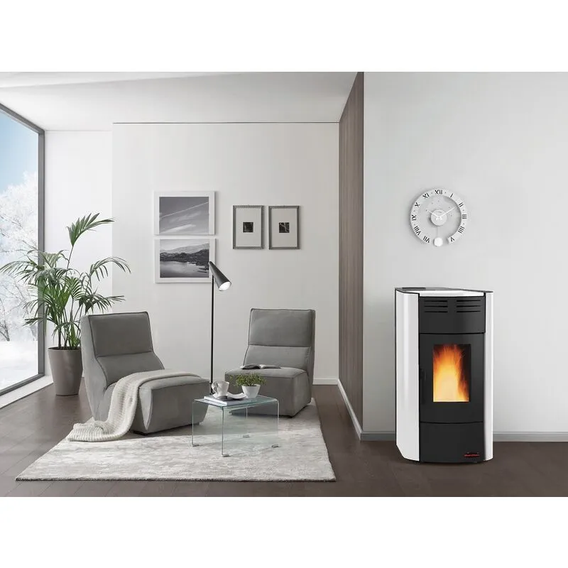 Termostufa pellet raffaella idro H15 nordica extraflame 20,3kw bianca-Nordica