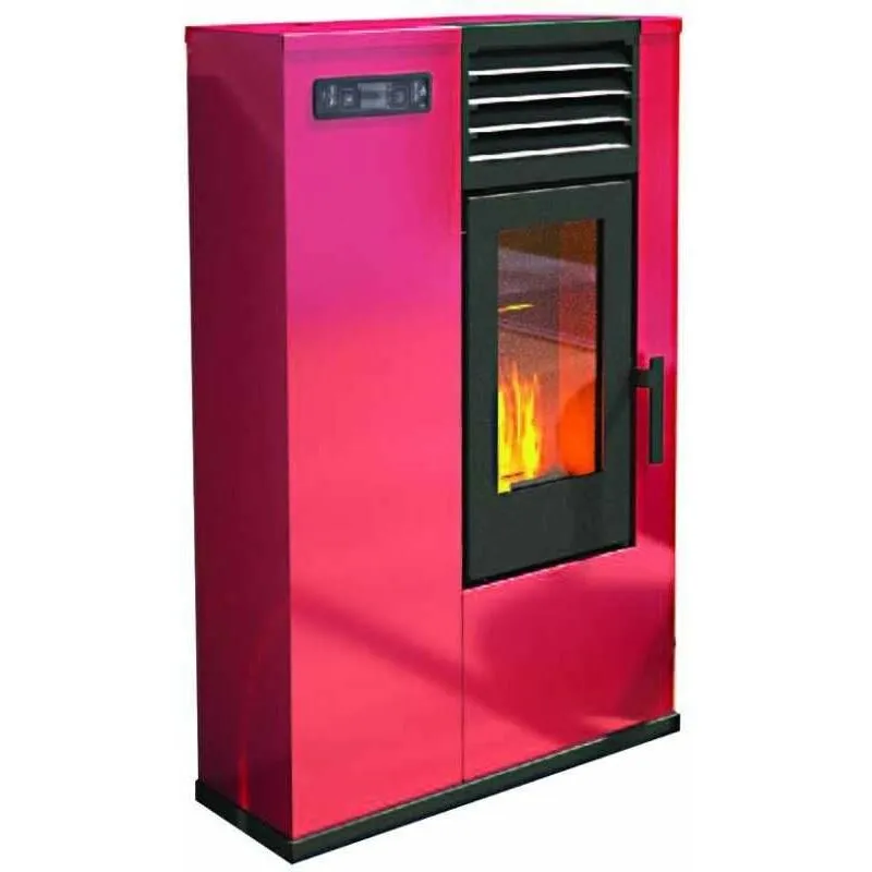 Stufa a Pellet Punto Fuoco Susy Slim 7,5Kw Rosso