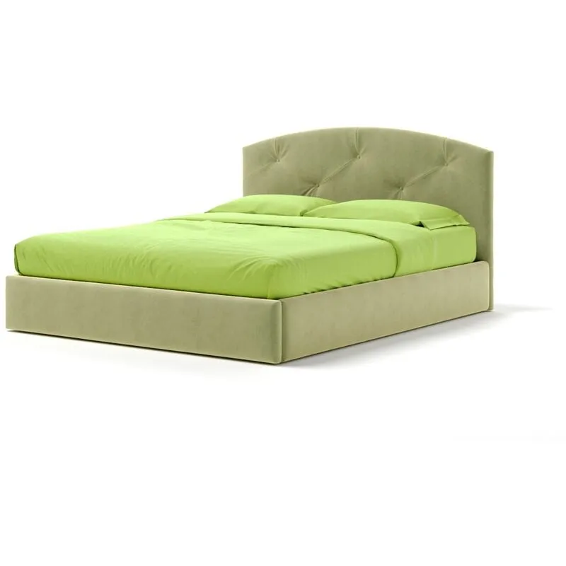 Letto Contenitore Made In Italy Cangù sunny matrimoniale tessuto verde