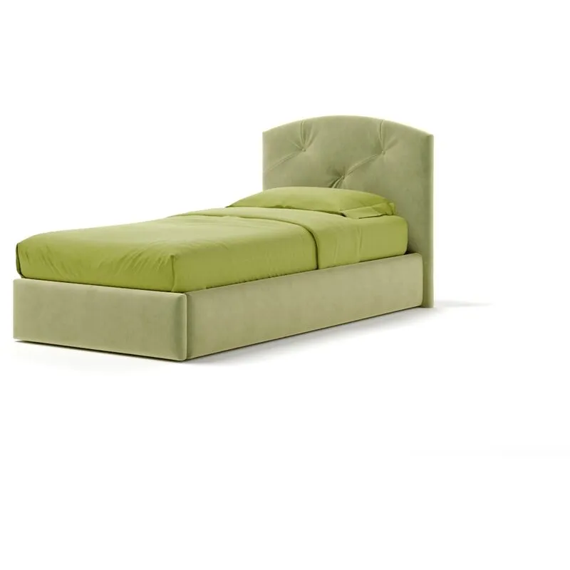 Letto Contenitore Made In Italy Cangù sunny singolo tessuto verde