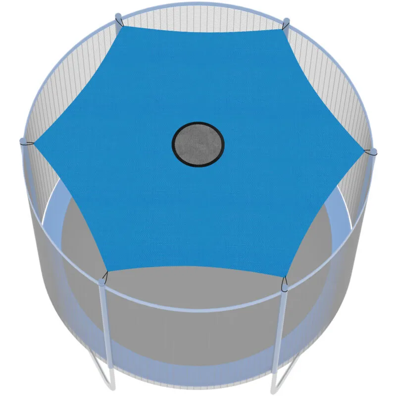 Swanew - Copertura per trampolino, protezione solare antistrappo Anti-UV per trampolino 6 barre 244cm Blu