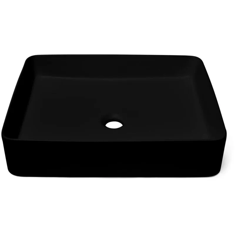 Lavabo freestanding Infinitio 50x40 cm + scarico, nero opaco (SATINF5040BKM-SETBP) - Swiss Aqua Technologies