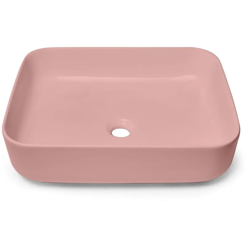 Swiss Aqua Technologies - Set lavabo Infinitio 50x39 cm + scarico, rosa (SATINF5039PM-SETBP)